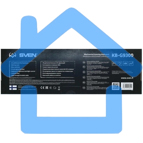 Игровая клавиатура Sven KB-G9300 черная (Outemu Blue switches,104кл., подсветка)