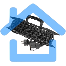 Удлинитель-шнур PROconnect на рамке ПВС 3х0,75мм², 30м, с/з, 6А, 1300Вт, IP20, черный