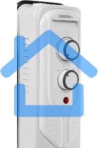 Масляный обогреватель Centek CT-6206 (9 секций), белый, 1000/1500/2000 Вт, 20 м2, 3 режима, термостат