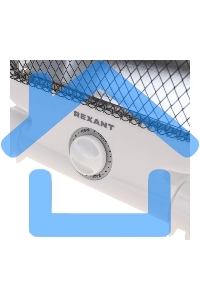 Обогреватель инфракрасный Rexant 60-0057, белый, кварцевый, 800 Вт, 14 м2, термостат, настольный, со складным основанием