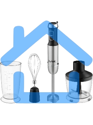 Блендер погружной Rondell RDE-1306 1200Вт черный/серебристый