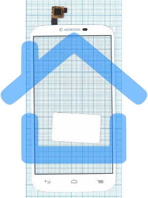 Сенсорное стекло (тачскрин) для Alcatel One Touch Pop C9 7047D, белое