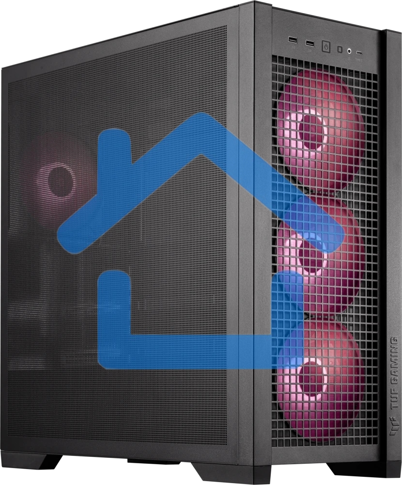 Компьютерный корпус ASUS TUF GAMING GT302 TG ARGB черный (90DC00I0-B19000) GT302/ARGB FANS/BLK