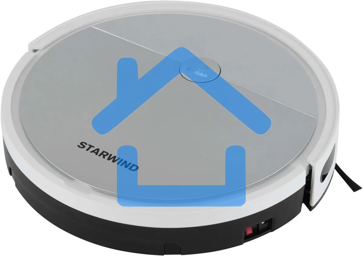 Робот-пылесос Starwind SRV4570 серебристый/белый, 15 Вт, 2000 мА·ч Li-Ion, уборка влажная/сухая, пылесборник контейнер 0.3 л