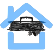 Удлинитель-шнур PROconnect на рамке ПВС 3х0,75мм², 30м, с/з, 6А, 1300Вт, IP20, черный