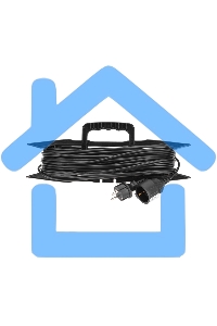 Удлинитель-шнур PROconnect на рамке ПВС 3х0,75мм², 30м, с/з, 6А, 1300Вт, IP20, черный