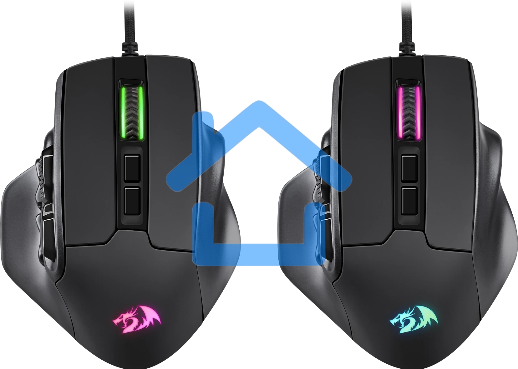 Мышь проводная REDRAGON Aatrox черный, 12400 dpi, USB, кнопки - 15