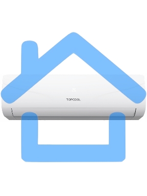 Кондиционер сплит-система TOPCOOL TR-09SBST1 9000 BTU, 25 м², 24 дБ, охлаждение, обогрев, осушение, белый