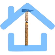 Молоток ВИХРЬ 200гр. Квадратный боек, деревянная ручка