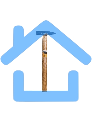 Молоток ВИХРЬ 200гр. Квадратный боек, деревянная ручка