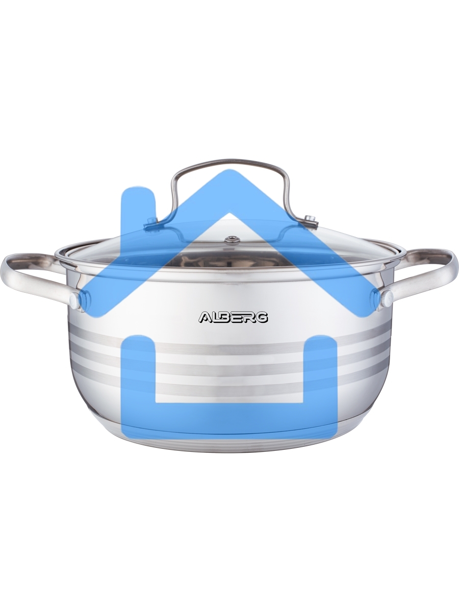 Кастрюля ALBERG AL-2133 Bonne Line с крышкой 6 л (Ø26 х 12.0 см)
