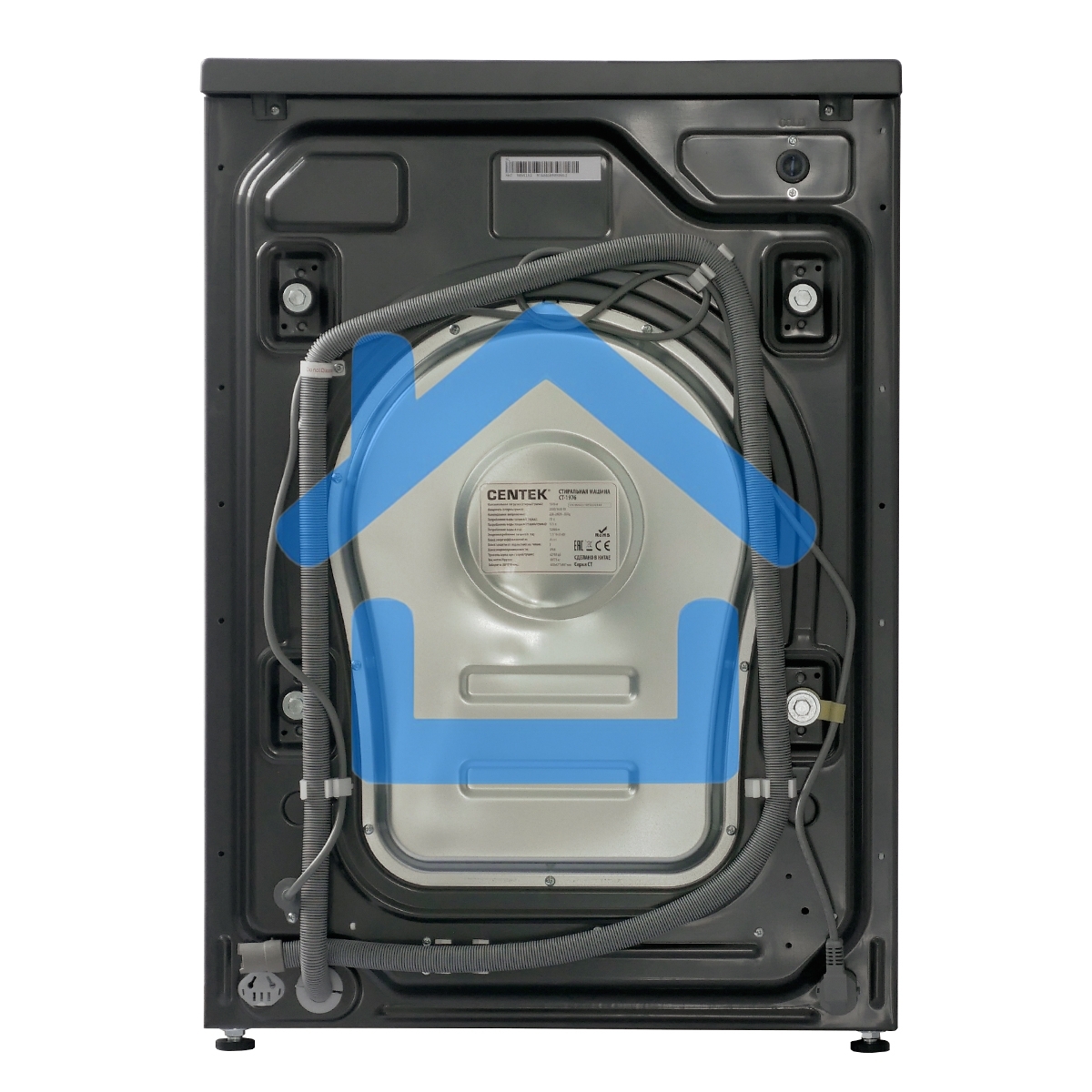 Стиральная машина с сушкой Centek CT-1976 серый, загрузка фронтальная 10кг, 1400 об/мин, Класс А+++