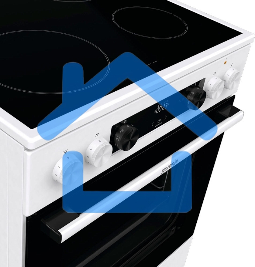 Плита электрическая Gorenje GEC6C40WD белый, конфорок 4 электрических, духовка 71 л, 60 см x 85 см x 60 см