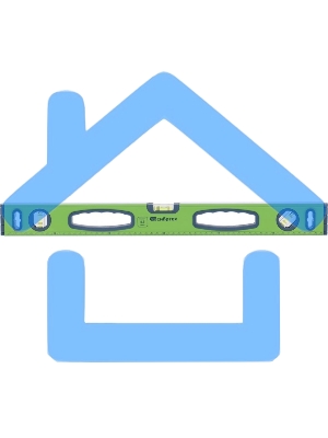 Уровень СИБРТЕХ алюминиевый УСМ-0,5-600, фрезерованный, 3 глазка, магнитный, рукоятки, 600 мм 34114