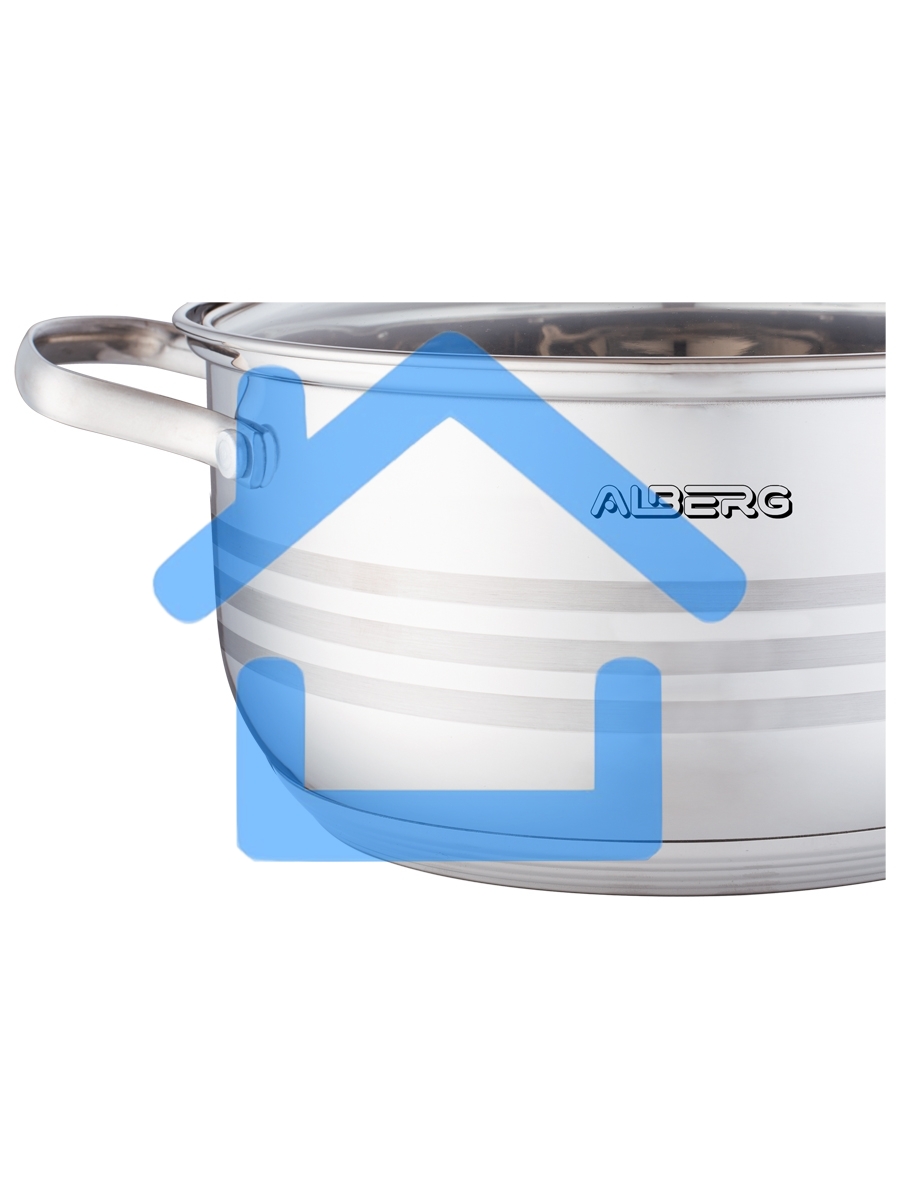 Кастрюля ALBERG AL-2133 Bonne Line с крышкой 6 л (Ø26 х 12.0 см)