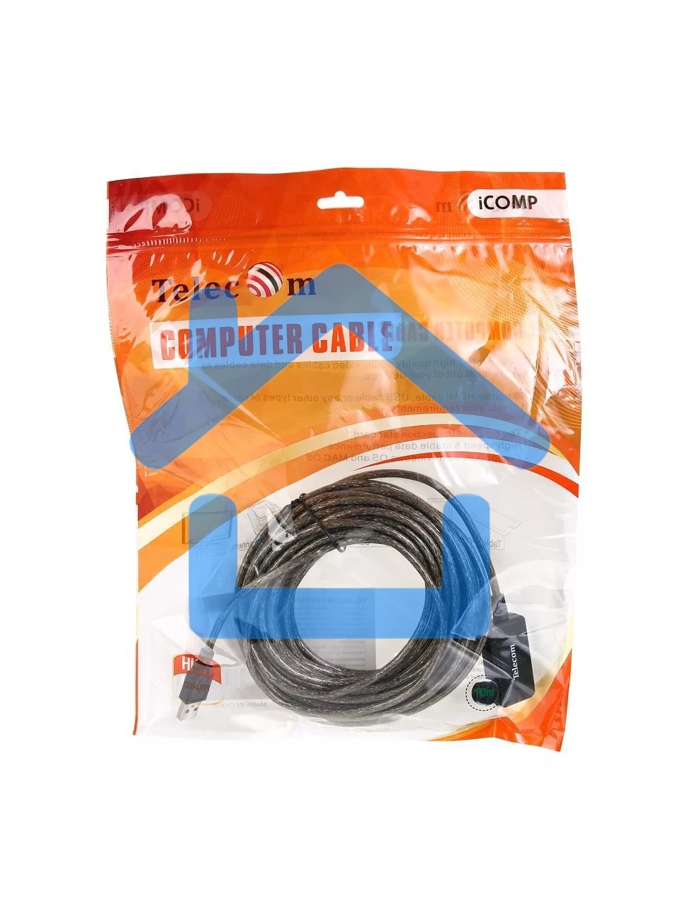 Кабель USB2.0-repeater, удлинительный активный <Am-->Af> 10м, Telecom <TUS7049-10M>