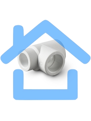 Тройник переходной 25 х 25 х 20 полипропиленовый PPR белый PRO AQUA