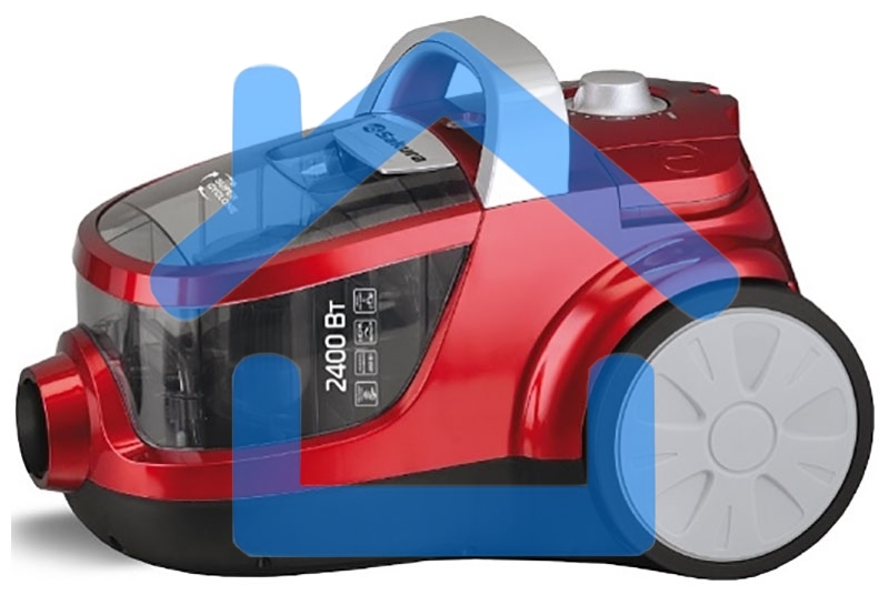 Пылесос Sakura SA-8314R красный металлик, 450/2400 Вт, уборка сухая, пылесборник контейнер, 2 л