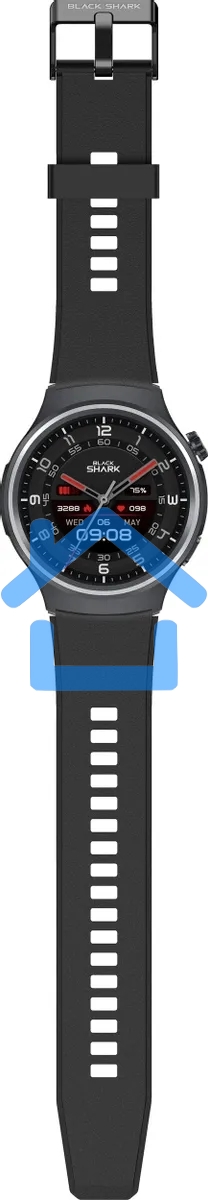 Смарт-часы Black Shark BS-W2404 (A3) AMOLED корп.черный рем.черный (1746935)
