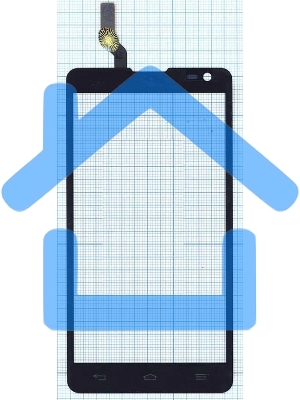 Сенсорное стекло (тачскрин) для LG Optimus L9 II D605, черное