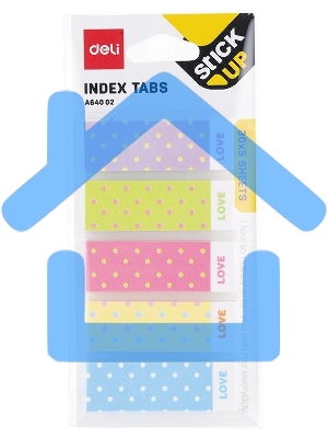 Закладки самоклеящиеся бумажные Deli EA64002 45х15мм, 5 цветов в упаковке, 30лист