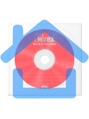 Диск DVD+R Mirex 8.5 Gb, 8x, Бум. конверт (1), Dual Layer (1/150)