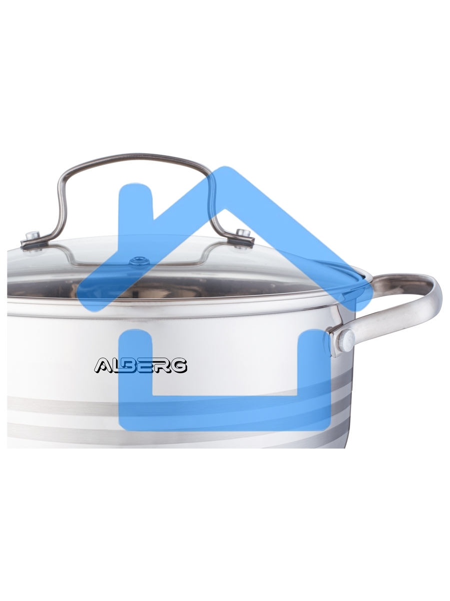 Кастрюля ALBERG AL-2133 Bonne Line с крышкой 6 л (Ø26 х 12.0 см)