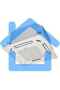 Блок внутренний сплит-системы кассетного типа Ballu Machine BLC_C/in-18HN1_21Y (compact) 18000 BTU, 55 м², 46 дБ, охлаждение, обогрев, осушение, белый