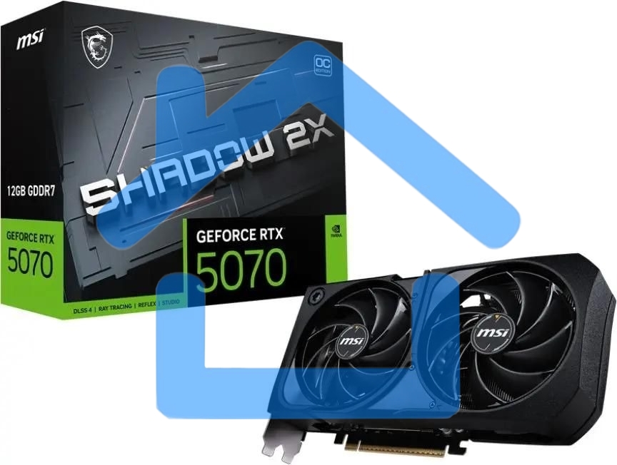 Видеокарта MSI RTX 5070 SHADOW 2X OC 12Gb GDDR7 192bit 3xDP HDMI 2FAN RTL