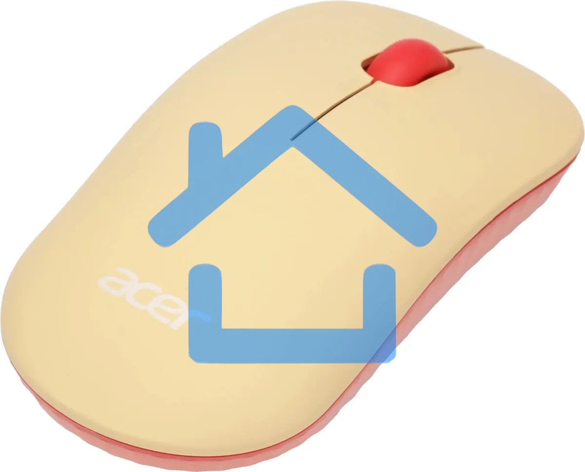 Мышь беспроводная Acer OMR205 бежевый/розовый, 1200 dpi, радиоканал, USB, кнопки - 3