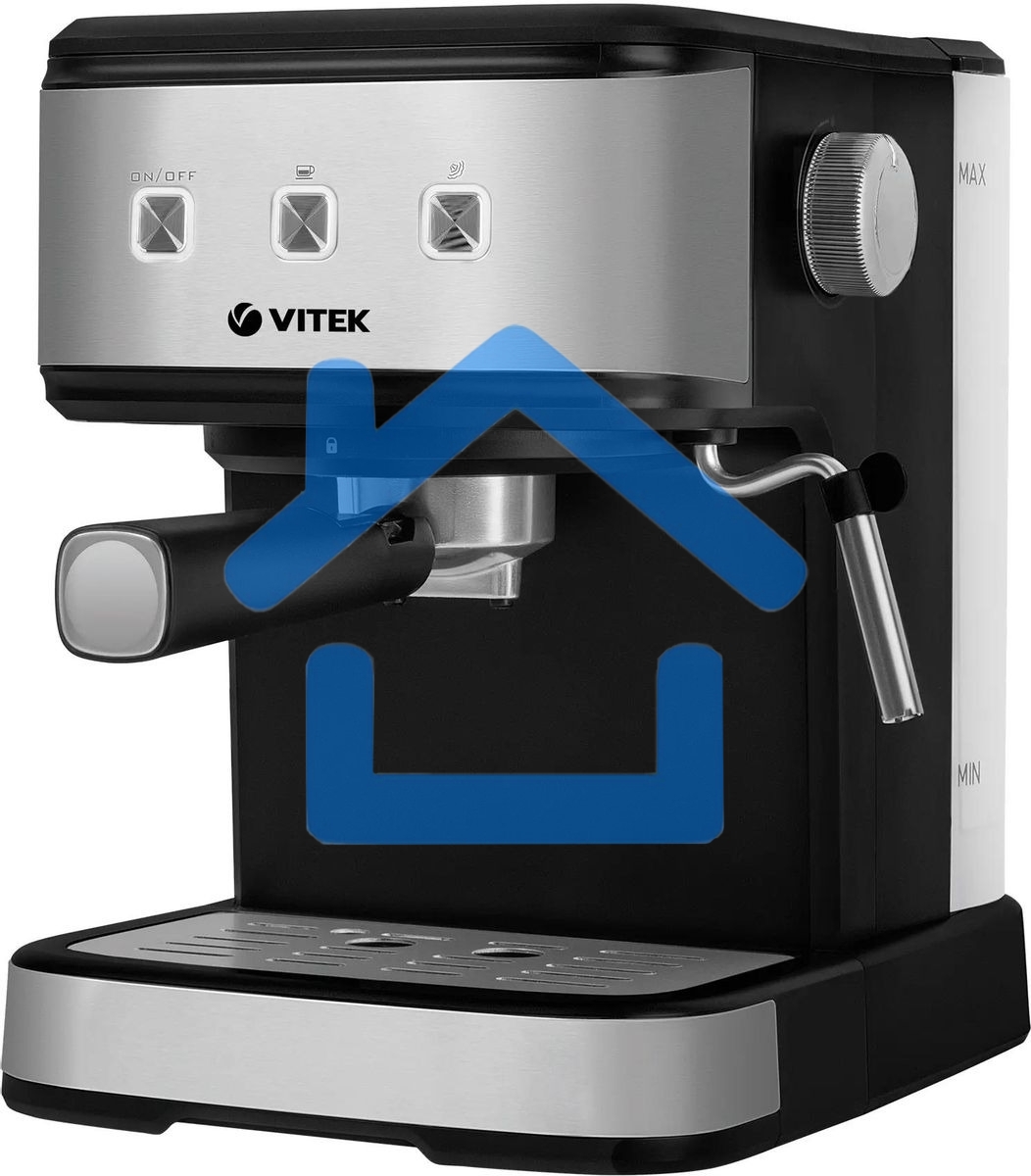 Кофеварка рожковая Vitek Midnight VT-8471 черный/серебристый 1,5 л 850Вт 15 бар