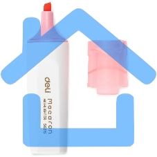 Текстовыделитель Deli ES621Spink Macaron, скошенный пишущий наконечник, 1-5мм, розовый