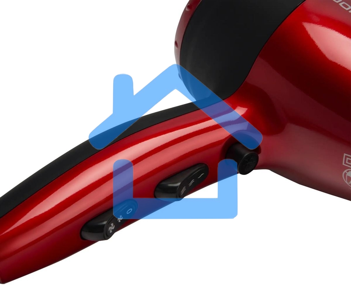 Фен Polaris PHD 2077i 2000Вт красный/черный