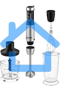 Блендер погружной Rondell RDE-1306 1200Вт черный/серебристый