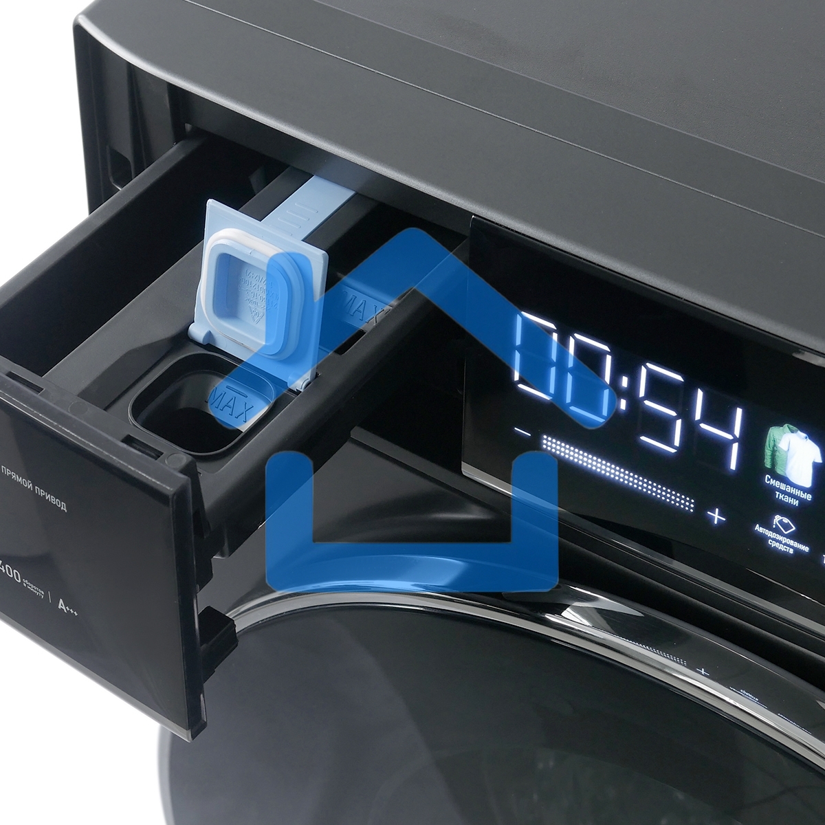 Стиральная машина с сушкой Centek CT-1976 серый, загрузка фронтальная 10кг, 1400 об/мин, Класс А+++