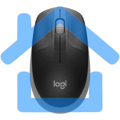 Мышь беспроводная Logitech M190 черный/серый, 1000 dpi, радиоканал, USB, кнопки - 3