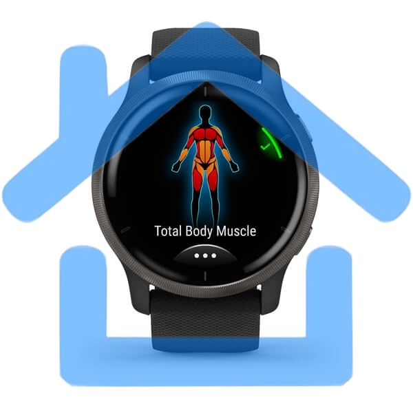 Смарт-часы Garmin Venu 2 AMOLED корп.черный рем.черный (010-02430-11)