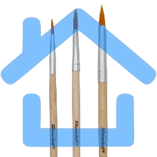 Набор кистей Silwerhof Веселые друзья (набор 3шт) синтетика, №2,4,6, деревянная ручка