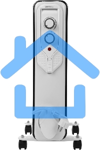 Масляный обогреватель Centek CT-6206 (9 секций), белый, 1000/1500/2000 Вт, 20 м2, 3 режима, термостат