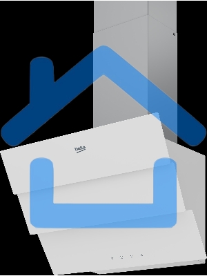 Вытяжка наклонная Beko BHCA69642WH серый, 60 см, 600 куб. м/ч, 69 дБ