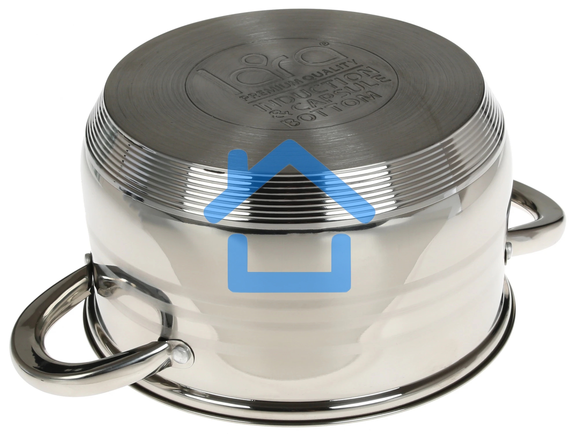 Кастрюля LARA LR02-584 SONATA 22x13 см, 4.9 л, нержавеющая сталь, индукция, с крышкой