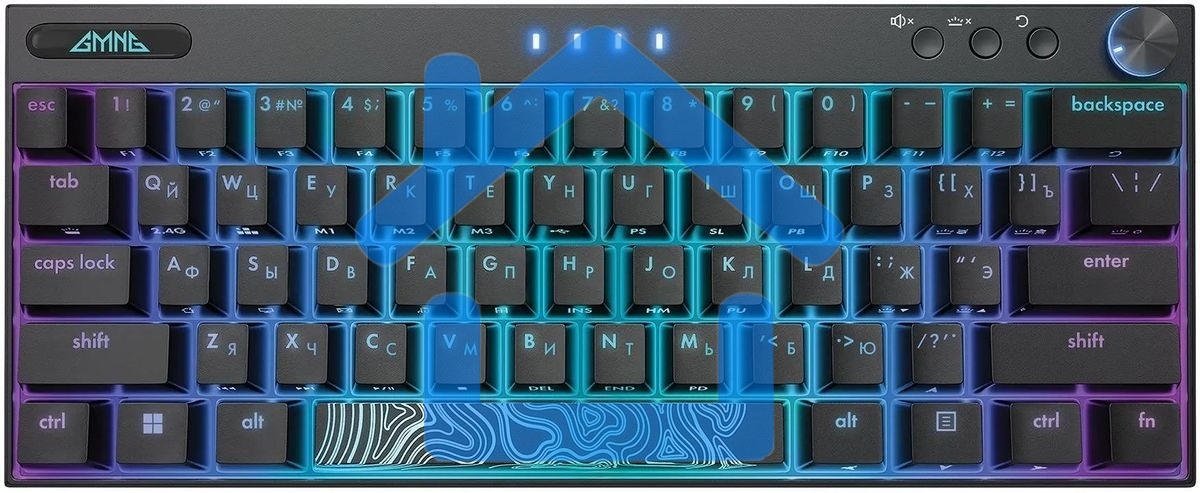Клавиатура GMNG GG-KB500XW (1910516) беспроводная, USB, Bluetooth/Радиоканал, черный