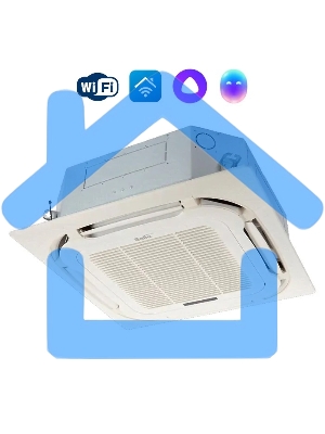 Блок внутренний сплит-системы кассетного типа Ballu Machine BLC_C/in-24HN1_21Y 24000 BTU, 70 м², охлаждение, обогрев, осушение