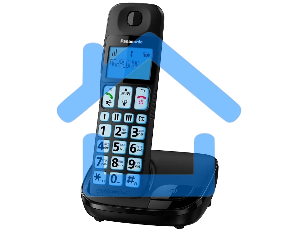 Телефон беспроводной (DECT) Panasonic KX-TGE110UCB черный
