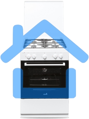 Плита газовая Cezaris ПГ 3200-03 белый, конфорок 4 шт, духовка 59 л, 60 см x 85 см x 60 см