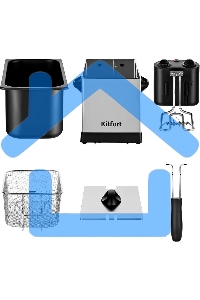 Фритюрница Kitfort КТ-4052 2000Вт серебристый/черный