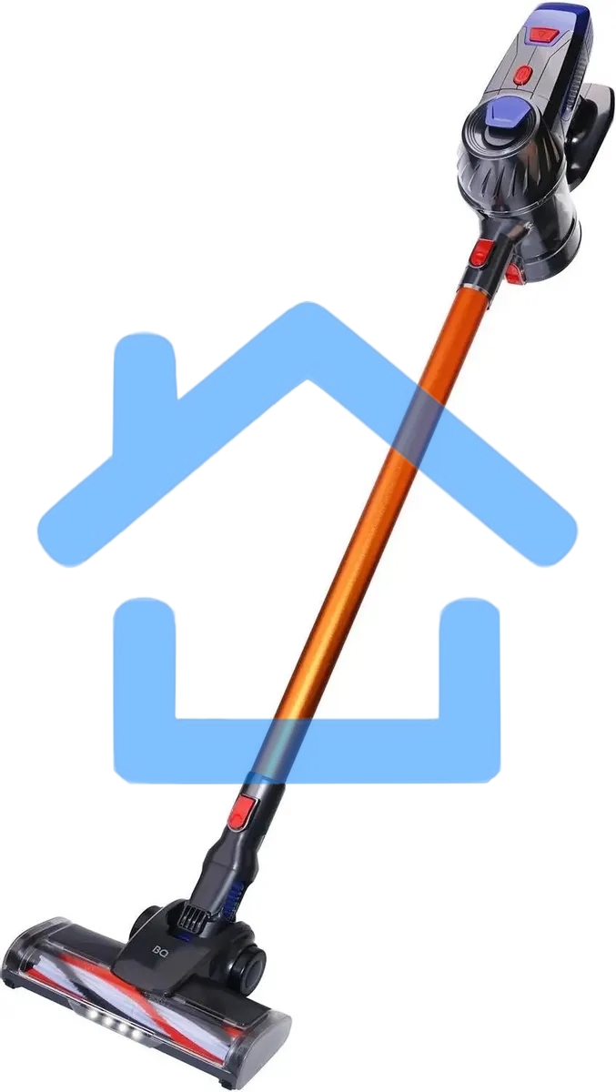 Пылесос вертикальный/ручной BQ VC1002H серый-золотой, питание от аккумулятора, 45 Вт, уборка сухая, пылесборник 0.7 л, работа от АКБ max 35 мин