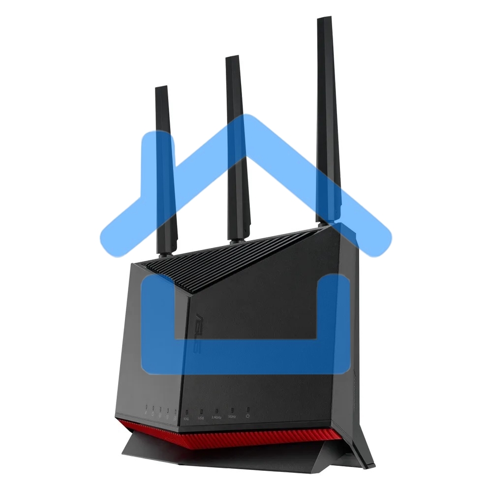 Маршрутизатор ASUS RT-BE86U, черный/красный, 90IG08W0-MO9A0V