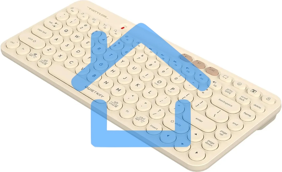 Клавиатура A4Tech Fstyler FBK36C AS беспроводная, USB, Bluetooth/Радиоканал, бежевый