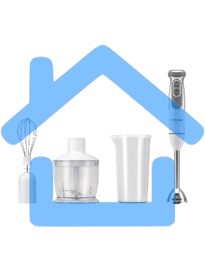 Блендер погружной Starwind SBP3242 1200Вт белый/серый